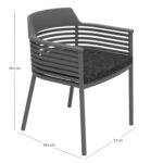 ΠΟΛΥΘΡΟΝΑ WALES SM6421.01 ΣΚΟΥΡΟ ΓΚΡΙ ΑΛΟΥΜΙΝΙΟ & OLEFIN ΥΦΑΣΜΑ 57x56,5x76,5Υεκ. - Image 2