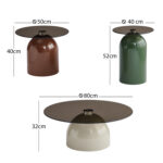 ΣΕΤ 3 ΤΡΑΠΕΖΙA ΣΑΛΟΝΙΟΥ GEMINS SM18312 ΜΕΤΑΛΛΙΚΕΣ ΒΑΣΕΙΣ-GLASS TOPS - Image 3