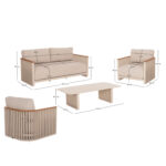 ΣΕΤ ΣΑΛΟΝΙ ΕΞ.ΧΩΡΟΥ 4ΤΜΧ ΣΕΙΡΑ ETERNITY SM6173.01 IVORY ΑΛΟΥΜΙΝΙΟ-SINTERED STONE - Image 3