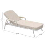 ΞΑΠΛΩΣΤΡΑ BERLINETTE SM6420.02 ΚΡΕΜ ΑΛΟΥΜΙΝΙΟ--ΜΠΕΖ ΟΛΕΦΙΝ ΥΦΑΣΜΑ 197x82x53Υεκ. - Image 3