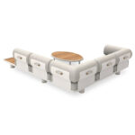 ΣΕΤ ΣΑΛΟΝΙ ΓΩΝΙΑ CREED SM6428.02 ΚΡΕΜ ΑΛΟΥΜΙΝΙΟ--ΜΠΕΖ OLEFIN--ΞΥΛΟ TEAK - Image 3