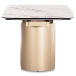 DINING TABLE SERIES OBSESSION SM18086 CERAMIC TOP WITH GLASS-METAL LEGS 200(+50+50)x100x77Hcm. - Image 3