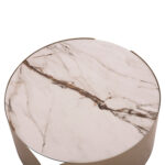 ΤΡΑΠΕΖΙ ΣΑΛΟΝΙΟΥ ΣΕΙΡΑ OBSESSION SM18089 ΚΕΡΑΜΙΚΟ TOP & ΓΥΑΛΙ-ΜΕΤΑΛΛΟ Φ80x35Yεκ - Image 4