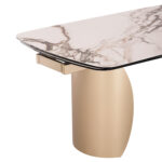 DINING TABLE SERIES OBSESSION SM18086 CERAMIC TOP WITH GLASS-METAL LEGS 200(+50+50)x100x77Hcm. - Image 4