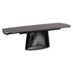 DINING TABLE EXTENDABLE MEMNON SM18098 CERAMIC TOP-METAL IN BLACK 180(40+40)x90x76Hcm.