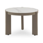 ΤΡΑΠΕΖΙ ΜΕΣΗΣ ΣΤΡΟΓΓΥΛΟ ABSOLUTION SM6466.02 ΑΛΟΥΜIΝΙΟ-SINTERED STONE ΜΠΕΖ Φ61x45Υεκ