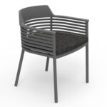 ΠΟΛΥΘΡΟΝΑ WALES SM6421.01 ΣΚΟΥΡΟ ΓΚΡΙ ΑΛΟΥΜΙΝΙΟ & OLEFIN ΥΦΑΣΜΑ 57x56,5x76,5Υεκ.