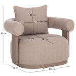 ΠΟΛΥΘΡΟΝΑ ΑΛΟΥΜΙΝΙΟΥ ΠΕΡΙΣΤΡΕΦΟΜΕΝΗ DECCARD SM6461.02 ΜΠΕΖ 98x92x69Υεκ. - Image 2