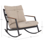 ΚΟΥΝΙΣΤΗ ΠΟΛΥΘΡΟΝΑ OBLIVION SM6437.01 ΑΝΘΡΑΚΙ ΑΛΟΥΜΙΝΙΟ-ΜΠΕΖ ΜΑΞΙΛΑΡΙ 79x133x80Υεκ. - Image 2