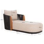 DAYBED ΜΟΝΟ AUGUSTUS SM6451.01 ΤΕΑΚ ΞΥΛΟ-ΣΧΟΙΝΙ-OLEFIN-ΑΛΟΥΜΙΝΙΟ 85x165x80Υεκ. - Image 2