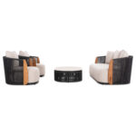 LOUNGE SET 4PCS AUGUSTUS SM21347 DARK GREY ALUMINUM-ROPE-BEIGE OLEFIN - Image 3