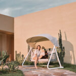 SWING WITH TENT EXCELSIOR SM6411.01 IVORY ALUMINUM--WHITE TENT 185x134x175H - Image 2