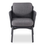 DINING CHAIR SERIES DESTINY SM6168.02 CHARCOAL ALUMINUM-CUSHIONS-WICKER 65x68x75.5-82H - Image 3