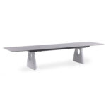 EXTENDABLE DINING TABLE GOFFEN SM6410.02 DARK GREY ALUMINUM & SINTERED STONE TOP 280-400x100x76.5H - Image 3