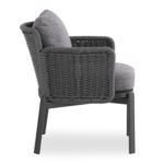 DINING CHAIR SERIES DESTINY SM6168.02 CHARCOAL ALUMINUM-CUSHIONS-WICKER 65x68x75.5-82H - Image 4