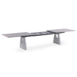 EXTENDABLE DINING TABLE GOFFEN SM6410.02 DARK GREY ALUMINUM & SINTERED STONE TOP 280-400x100x76.5H - Image 4
