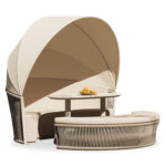 DAYBED ΣΠΟΝΔΥΛΩΤΟ 3-ΣΕ-1 LORIEN SM6397.01 IVORY ΑΛΟΥΜΙΝΙΟ-ΜΠΕΖ ΜΑΞΙΛΑΡΙΑ 204x312x83Yεκ