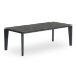 DINING TABLE CERRIG SM6496.01 GREY ALUMINUM FRAME & SINTERED STONE 220x100x75H