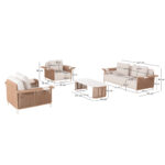 ΣΕΤ ΣΑΛΟΝΙ ΕΞ.ΧΩΡΟΥ 4ΤΜΧ AURORA SM6344 ΚΡΕΜ ΑΛΟΥΜΙΝΙΟ-PE WICKER-SINTERED STONE - Image 2